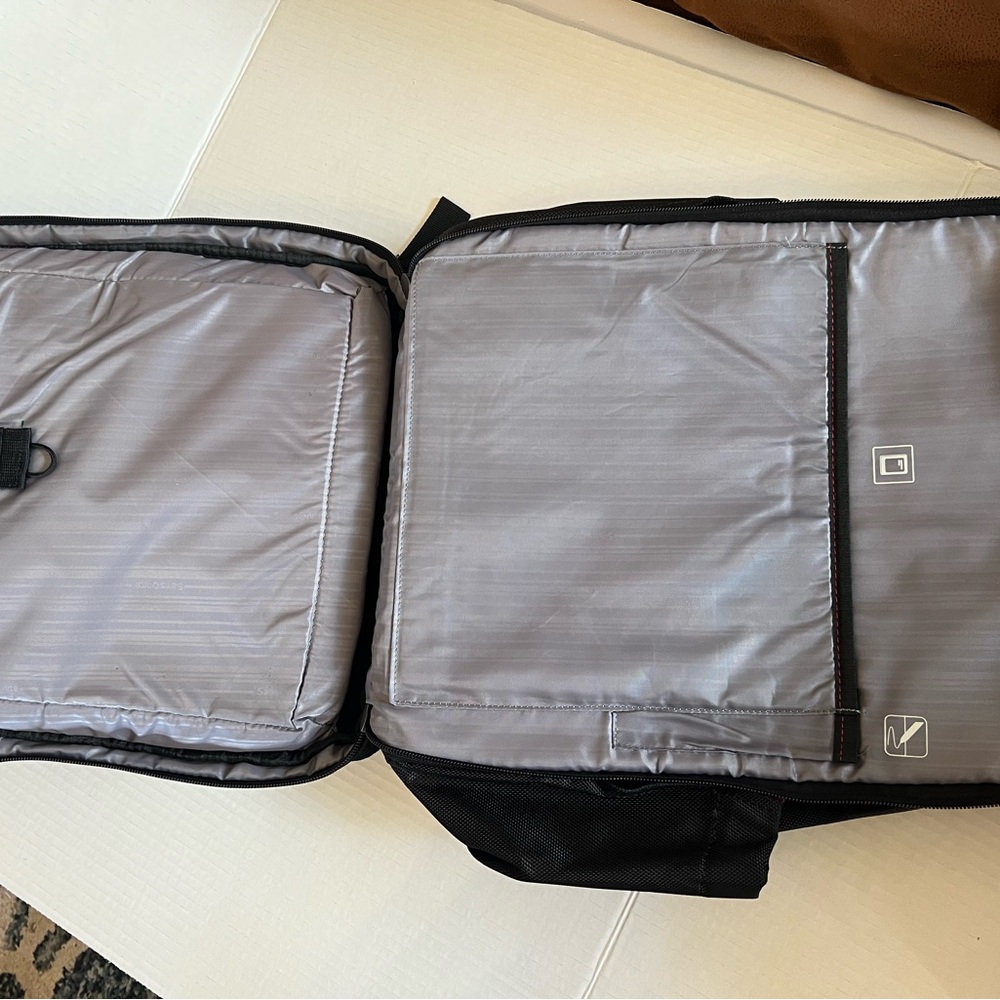 Samsonite Black Backpack With Orange Accents - image 3